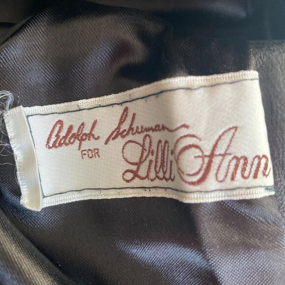 Vintage Lilli Ann Faux Fur Leather Trim Jacket 1960s England Sz M - Picture 6 of 11